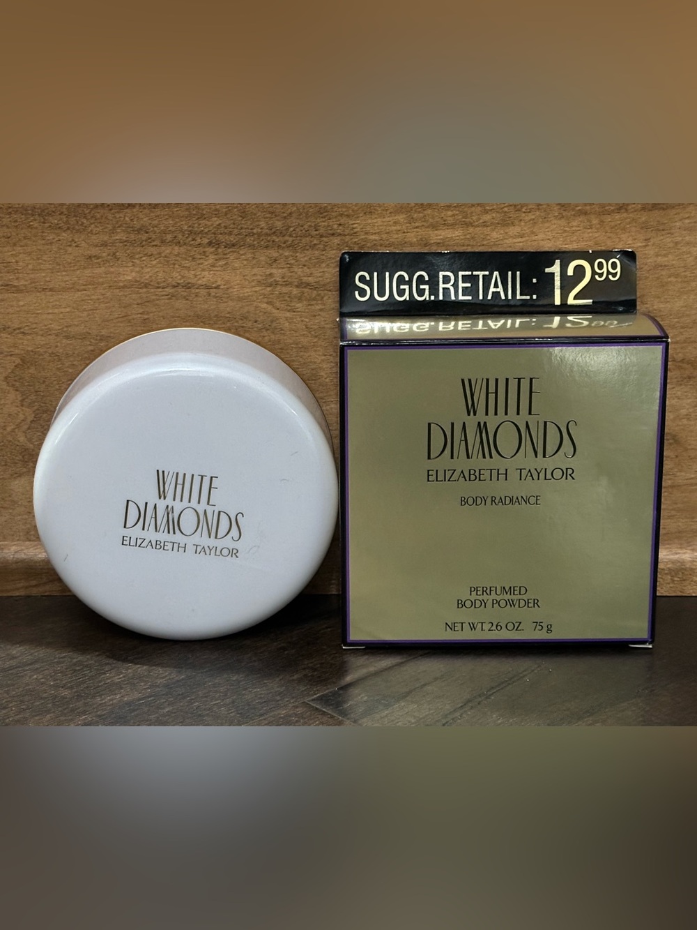 1991 White Diamonds Elizabeth Taylor Perfumed Body Powder NEW!